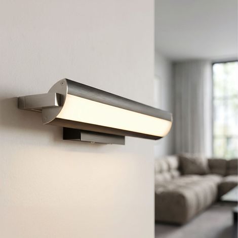 Lampada da parete LED a specchio lampada da parete per soggiorno CCT dimmer regolabile, metallo, 14W 1600Lm, LxLxH 46x12x8 cm