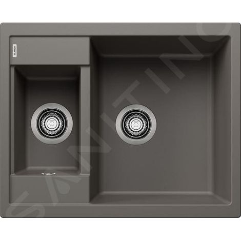 Blanco Metra 6 - Évier en silgranit, 615x500 mm, avec commande de vidage, gris 527295
