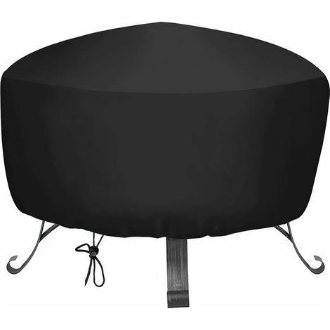 Housse de Foyer Barbecue,Housse de Brasero Ronde avec Cordon de Serrage, Housse de Foyer en Tissu Oxford Imperméable, Housse pour Meubles de Jardin, Housse de Protection pour Poêle (Dia.85x40) (1/5)