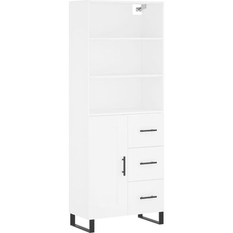 Maison Exclusive - Aparador alto madera contrachapada blanco 69,5 (1/5)