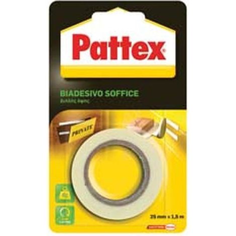 Patte nastro biadesivo soffice - mm.25h in rotoli da mt.1,5 - 12 pz