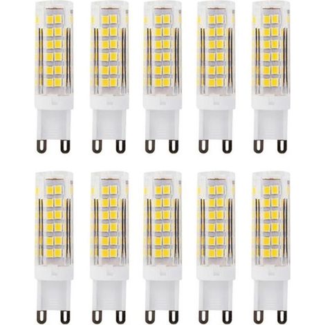 Ampoule LED 10x G9 5W équivalent à 40W Blanc Chaud 490LM AC220V (1/3)