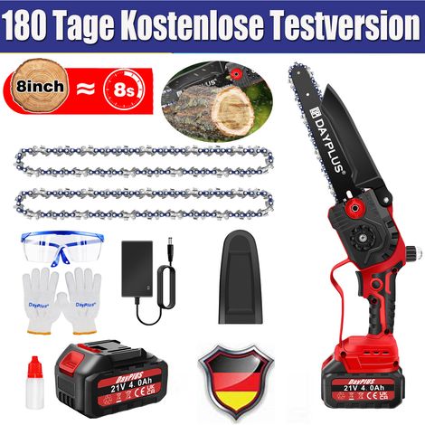 Akku-Kettensäge Elektro Kettensägen 3600W Handkettensäge Ladegerät/4000mAh Akku (1/5)