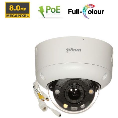 Dahua Telecamera TioC dome IP 8Mp motorizzata 2.713.5 mm - IPC-HDBW3849R1-ZAS-PV T