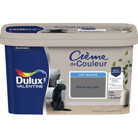 [PROMO] Peinture Crème De Couleur Mat Pierre de Lave 2,5 L - Dulux Valentine