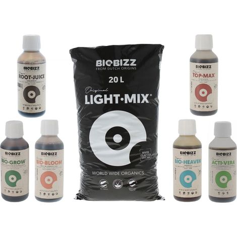 Pack Light.Mix 20 litres Biobizz + engrais et stimulants (1/3)