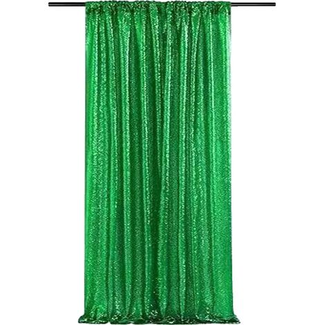 Toile de fond, Tissu en maille à sequins, Design sans couture, vert, 60cmx2400cm-a (1/2)