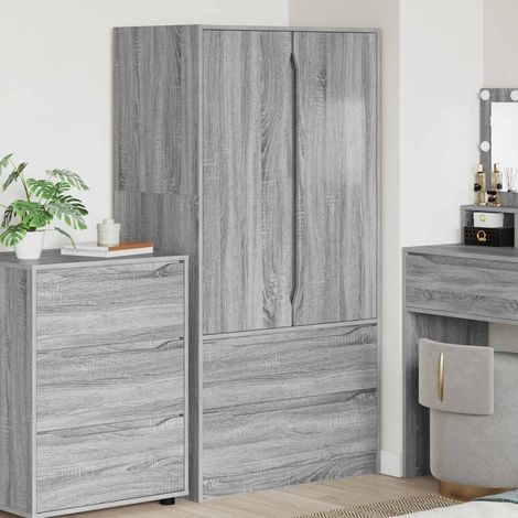 vidaXL Kleiderschrank Graues Sonoma 79,5 x 49 x 156 cm Holzwerkstoff (1/5)