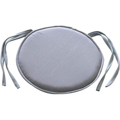 Coussin de siège rond, coussin de chaise avec attaches, housse amovible pour tabouret d'intérieur/extérieur, canapé, coussin circulaire à nouer (1/5)