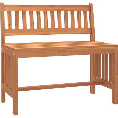 Banco de jardín de madera maciza de eucalipto 80 cm vidaXL