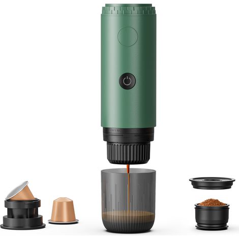 Machine à café de voyage, fonction simple, fonctionnement sans fil, machine à expresso, adaptée aux voyages en plein air, chargement USB portable (1/5)