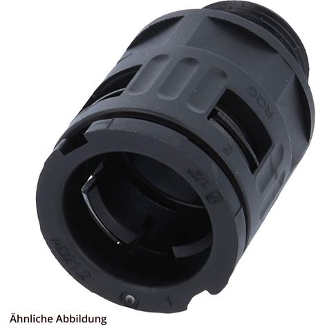 FLEXA RQG1-M 10 Stk. Schnellverschraubung gerade Gewinde M32x1,5 für Schlauch-Außendurchmesser 28,5mm konisch dichtend mit Außengewinde - 1 Stück (1/2)