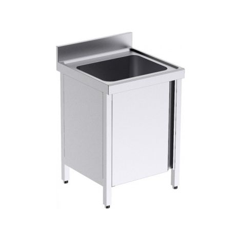 Plonge Professionnelle en Inox Gamme 600 avec Portes - Distform