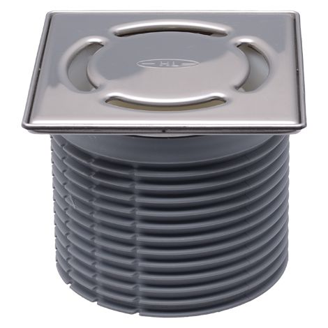 D 110mm acier inoxydable 121x121mm/115x115mm, anti-odeur 'Primus blue'. Système "Klick-Klack". Capuchon de protection/montage
