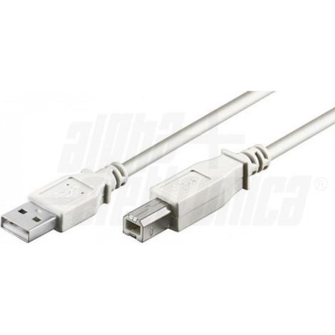 Alpha electronic cable usb de enchufe tipo a a tipo b-1,8 metros - 95-602wb
