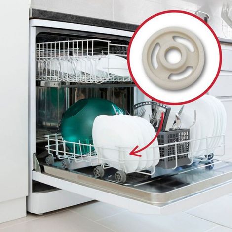 Roulette Panier Inferieur - Lave-Vaisselle - Compatible Avec Modèles Standard - 1 Unite (1/5)