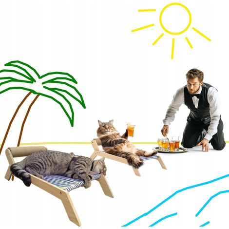Terrazza per gatti con tiragraffi da 58 cm (1/5)
