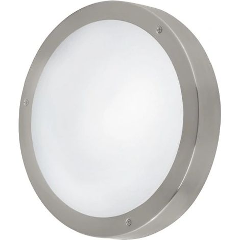 Lámpara de pared para jardín Eglo, gris y plata, con fuente LED integrada de 11 W. (1/3)