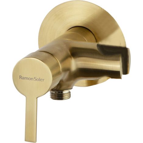 Mitigeur WC (sans douchette) en laiton à encastrer, Or brossé - 336801SOC (1/2)