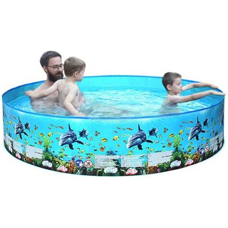 Piscine d'été pour enfants - Sans gonflage - Piscine d'eau pour enfants - Piscine pour chien - Piscine pour l'extérieur - Non gonflable - 152 x 25 cm (1/4)