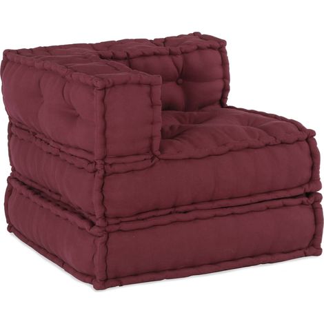 Maison Exclusive - Unità di Divano Modulare Tessuto Bordeaux 210 x 70 x 56 cm (1/5)