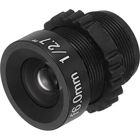 Objectif De Caméra CCTV 6mm Distance Focale HD 1080P 2MP Sécurité Objectif De Caméra CCTV Grand Angle Monture M12 Ouverture Fixe Longue Distance De Vision (1/5)