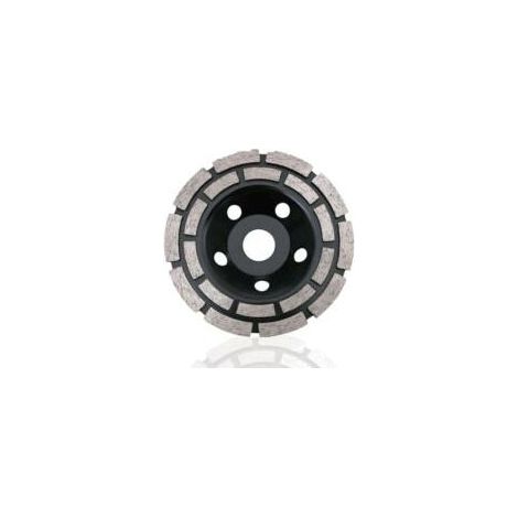 Disque diamant, diamant à meuler béton 230 x 22,2 mm double rangée, meule diamantée universelle pour poncer béton, pierre, granit chape, maçonnerie, usage universel Crezuo (1/4)