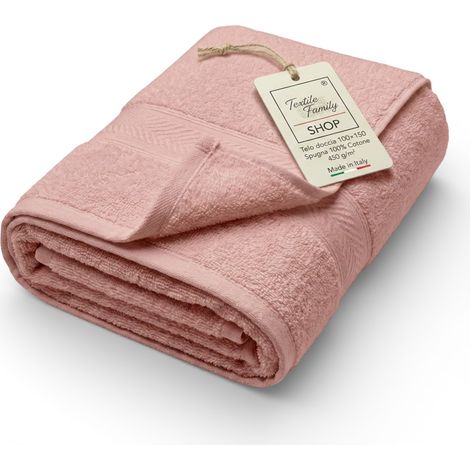 Telo Doccia Fard 100x150 in Spugna 100% Cotone 450 g/m² Made in Italy