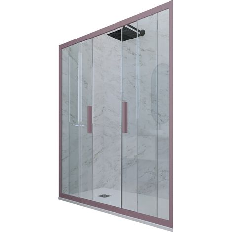 Duschtür gleittür pvc  cm Klarglas Lavendel Glam