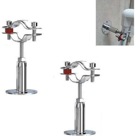 2Pcs Acier Inoxydable Colliers De Serrage à Support De Tuyau RéGlable, Support De Tuyau à Montage Mural,Pour Un DiamèTre De 32-34MM, Pour La Fixation De Tuyaux, De Tubes, De Tiges Etc. (1/4)