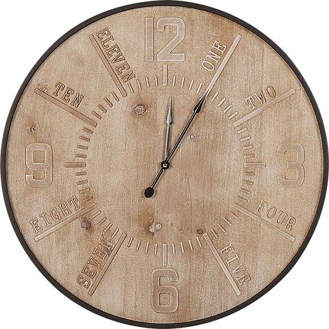 Wanduhr DOLE 60 cm Hellbraun