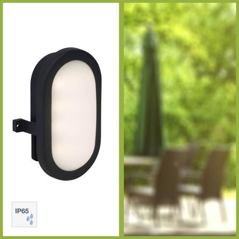BRILLIANT lampe Tilbury LED applique murale et plafonnier extérieur 17x12cm anthracite / blanc 1x LED 5W intégrée, (450lm, 4200K) Échelle A ++ à E Classe de protection IP: 65 - protégé cont (1/4)
