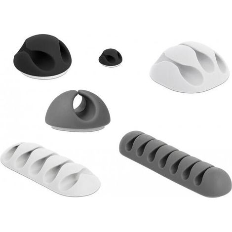 Delock 18300 juego combinado de soporte para cables, 6 piezas