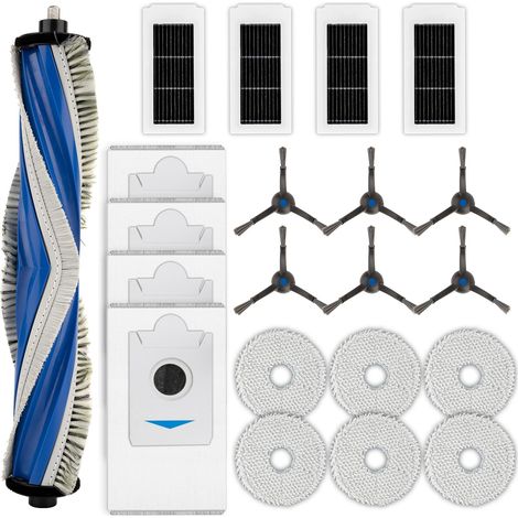 (21 Pezzi) X5 Omni Ricambi Compatibili con Aspirapolvere Robot ECOVACS DEEBOT X5 Omni/X5 Pro Omni: 1 Spazzola Rotante, 6 Spazzole Laterali, 4 Sacchetti per Polvere, 4 Filtri HEPA, 6 Panni (1/5)