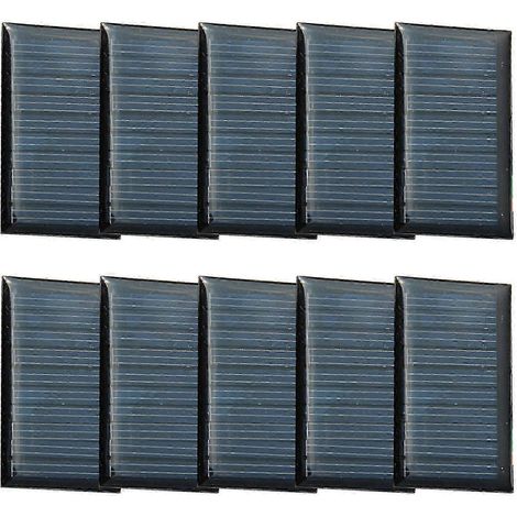 Lot de 10 mini panneaux solaires de faible puissance 5V 30mA 53X30mm pour projets électroniques DIY, idéal pour les projets domestiques et scientifiques (1/4)