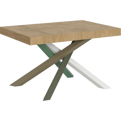 Tavolo allungabile 120/224x90 cm Volantis quercia natura gambe multicolore 4/A