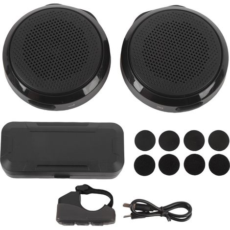 Eosnow Motorrad-Bluetooth-Headset mit Ladeetui, Fernbedienung, 50 Stunden Akkulaufzeit, kabelloser Helmlautsprecher für Outdoor-Sportarten, Skifahren, Klettern (1/5)