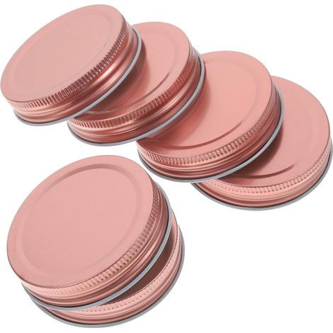 Lot de 12 couvercles en or rose de 70 mm pour bocaux Mason, pour conservation maison et une étanchéité parfaite (1/5)