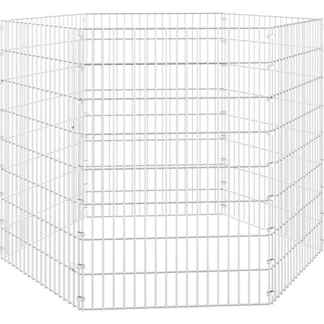 Maison Exclusive - Recinto per Animali Ruspante 6 Pannelli 54x80 cm Ferro Zincato