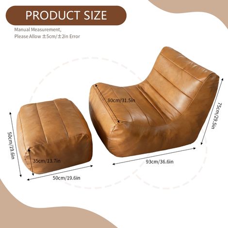 Fauteuil lounge ergonomique avec pouf assorti pour petits espaces et décoration moderne. (1/5)