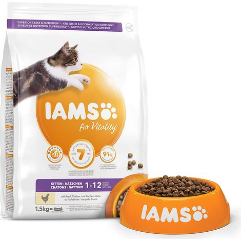 IAMS for Vitality Kitten Fresh chicken - croquettes pour chat - 10 kg (1/5)