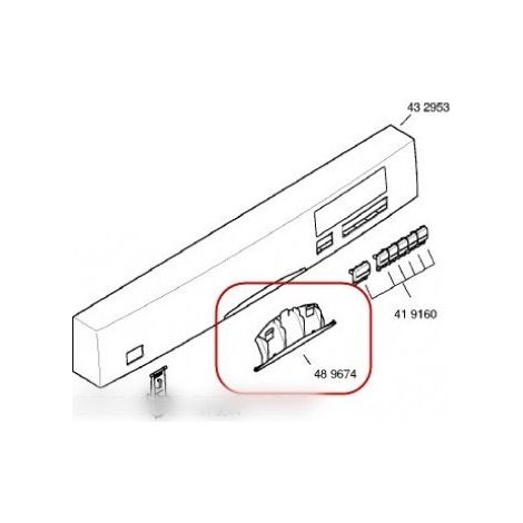 Poignée ouverture de porte pour Lave-vaisselle Bosch 00489674