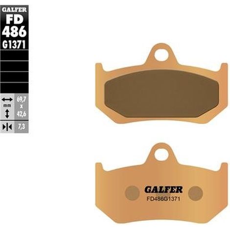 Plaquettes de frein Galfer KH320 en métal fritté (or) pour route