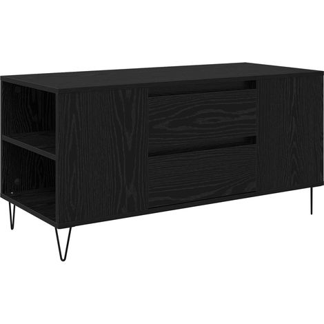 Maison Exclusive - Couchtisch Schwarz Eichen-Optik 102 x 44,5 x 5