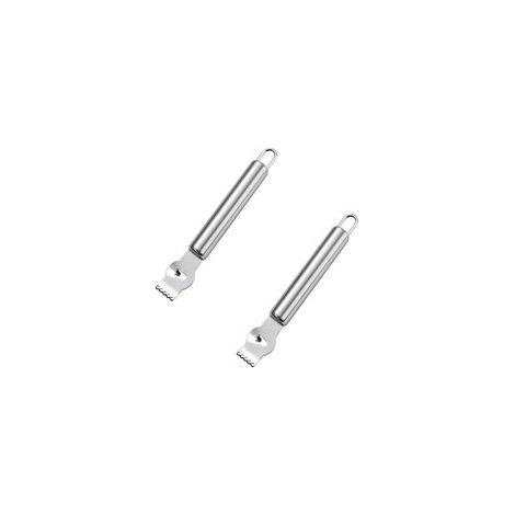 Pelapatate, pelapatate per limoni in acciaio inox, pelapatate per limoni e arance, strumento professionale per pelare limoni e arance, pelapatate per limoni da cucina, set da 2 (cla-Crezuo) (1/3)