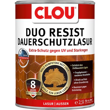 Clou Duo Resist Dauerschutzlasur 2,5 Ltr. Kiefer (1/2)