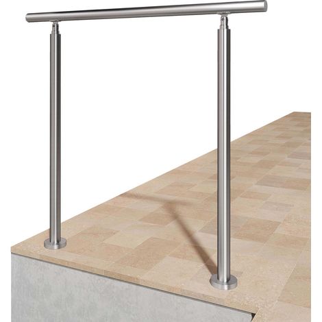 AICA Stainless steel handrail, Safety Rail, Mobility Grab Rail, 150cm, Silver, suitable for Indoor & Outdoor (1/5)