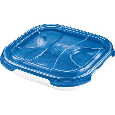 CONTENITORE QUADRO IN PLASTICA 'FRIGO BOX' lt0,5 cm 15,8x15,8xh.4,35 acqua tra - TONTARELLI