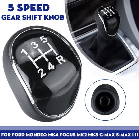 5 Speed Manual Gear Shift Knob Stick Lever For Ford Mondeo Mk4 Focus Mk2 MK3 (1/3)