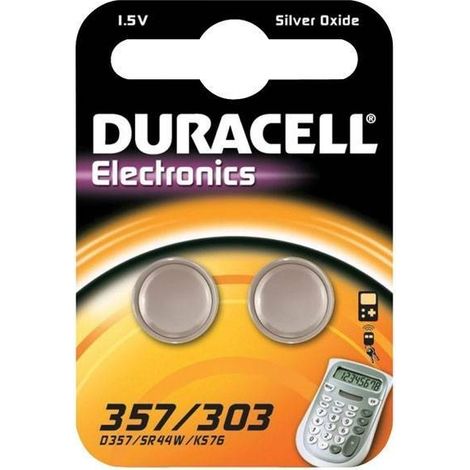Duracell electronics 2 pile bottone argento 1,5v per orologi d357